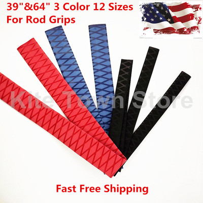 3 Colors 12 Sizes Heat Shrink Wrap Tubing X-Tube, 39''&64'' Lengths for Rod Grips 