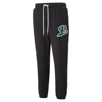 Puma Team Fleece Sweatpants Мужские черные повседневные спортивные штаны 53890101