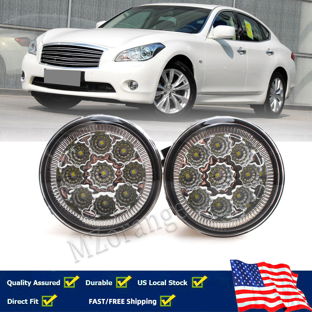 СВЕТОДИОДНЫЕ ЛАМПЫ ПЕРЕДНИХ ПРОТИВОТУМАННЫХ ФАР ДЛЯ INFINITI M37 2011 2012 2013 ЗАМЕНА ПРОЗРАЧНЫХ ЛИНЗ
