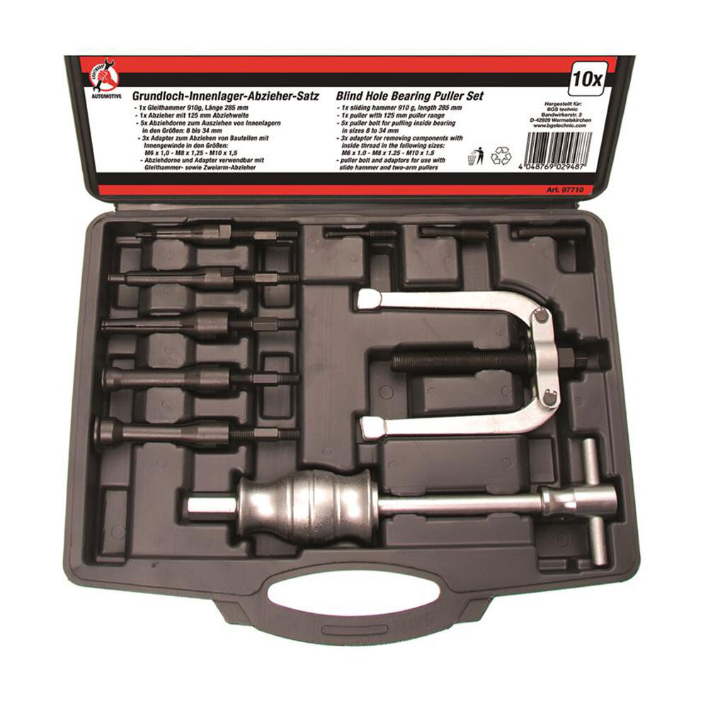 Grundloch-Innenlager-Abzieher-Satz 10-tlg.