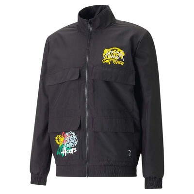 

Puma Keep It Trill Full Zip Jacket Мужская черная повседневная спортивная верхняя одежда 53923501, Черный, Puma Keep It Trill Full Zip Jacket