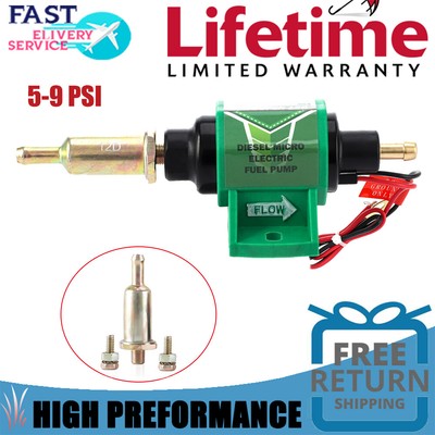 5/16 inch Inlet 12D Micro Electric Diesel Fuel Pump 5-9PSI 12V 35 GPH Universal