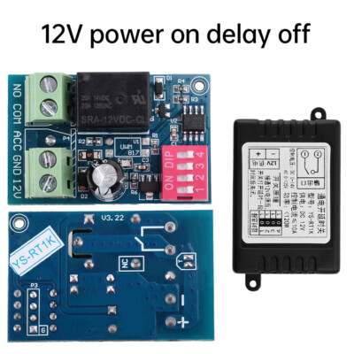 DC12V Car Time Delay Relay Module Trigger Delay On/Off Switch Module -20  to 70 