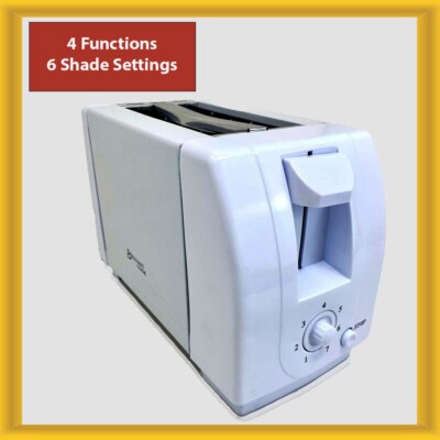 Brilliant Cook 2-Slice Toaster Multi-Selector 1 to 7-minute Shading Control New