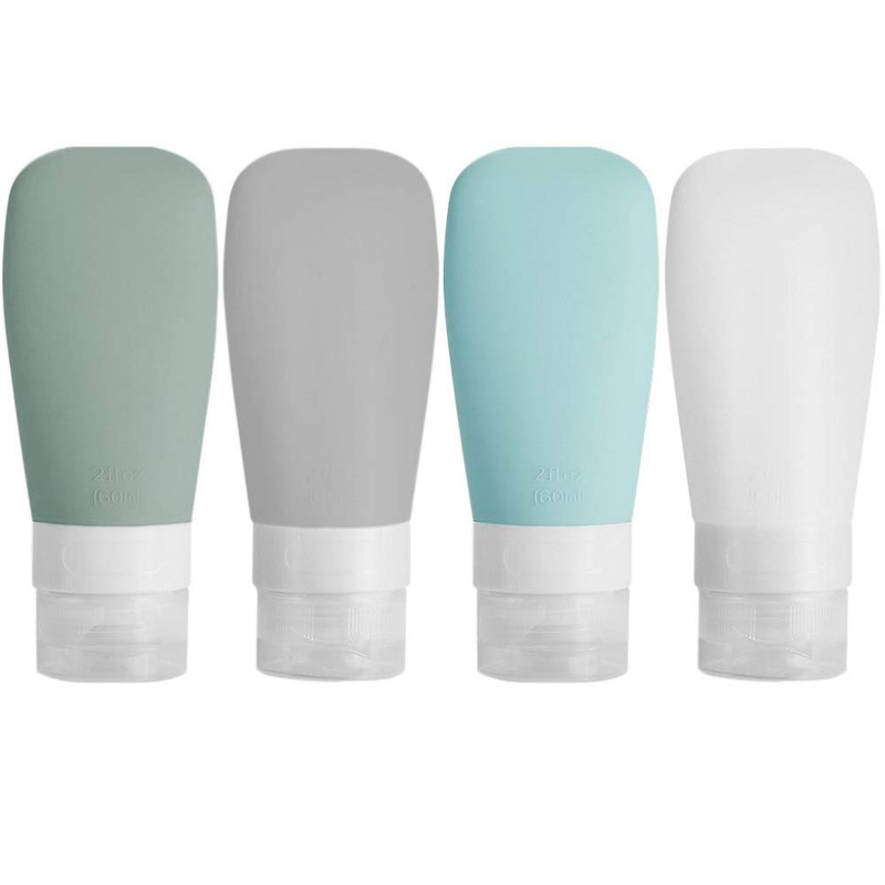 Silicone Travel Bottles,  Leak Proof Squeezable Refillable T