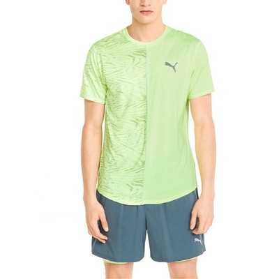 

Puma Graphic Crew Neck Short Sleeve Running Men Yellow 521402-37, Желтый, Puma Graphic Crew Neck Short Sleeve Running