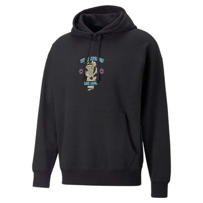 

Puma Downtown Graphic Pullover Hoodie Mens Размер  Повседневная спортивная верхняя одежда 535, Черный, Puma Downtown Graphic Pullover Hoodie