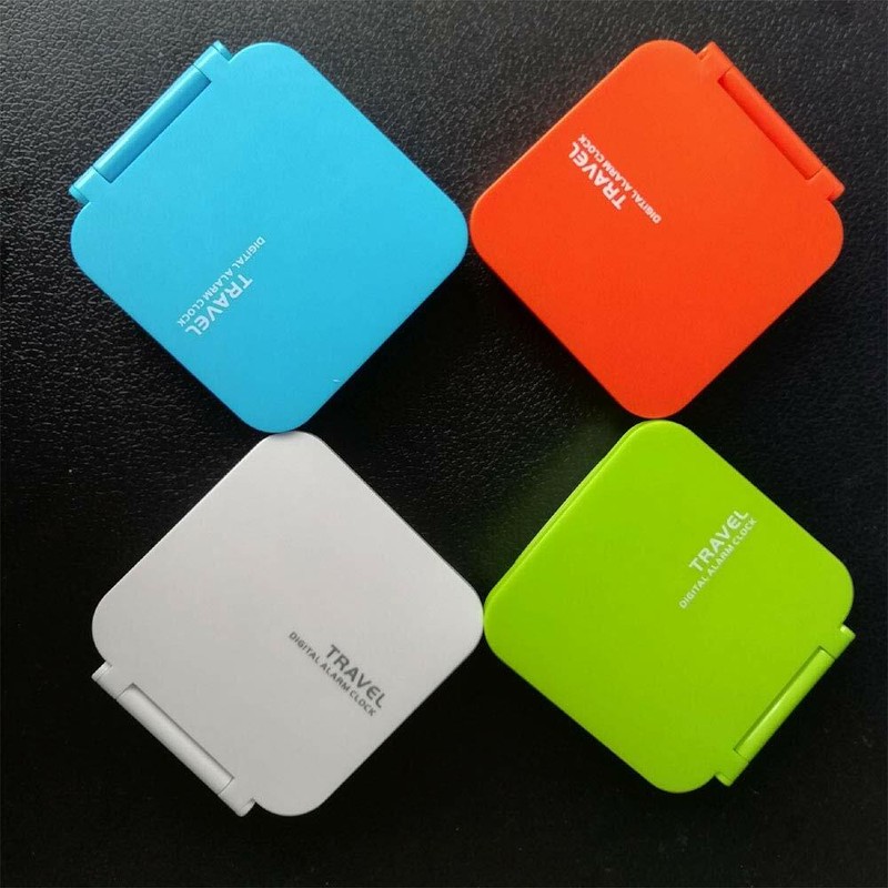 Egundo Small Digital Travel Alarm Clocks,Battery Operated Travel Clock with Alar
