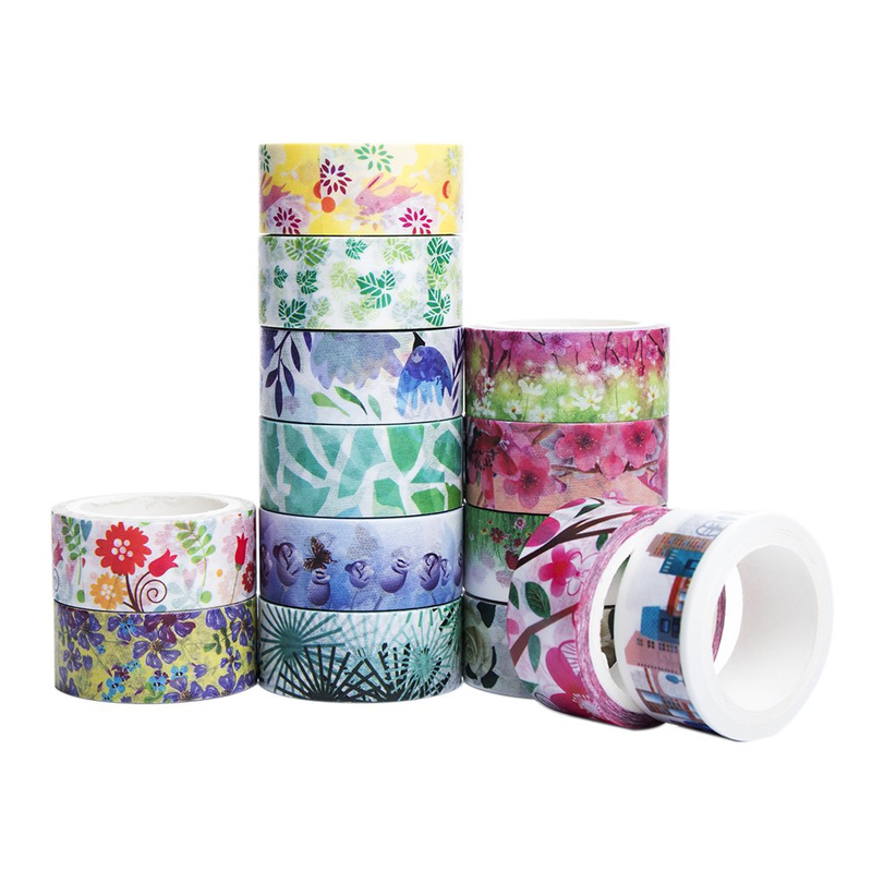 24 Rolls Washi Tape Set - The Theme of nature, 24 different designs about flower