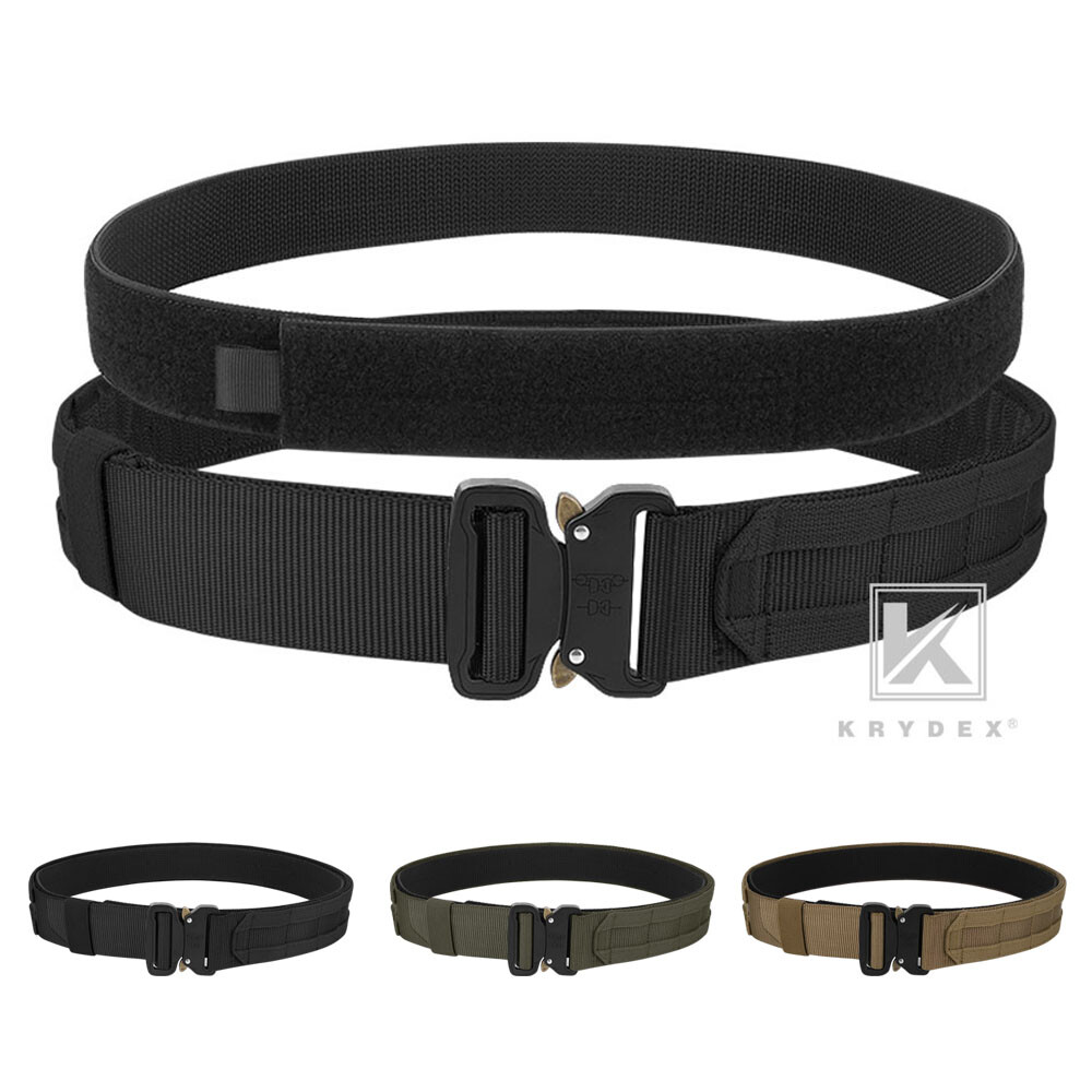 KRYDEX Tactical Belt 1.75 inch Heavy Duty Belt Rigger MOLLE Belt Quick Release