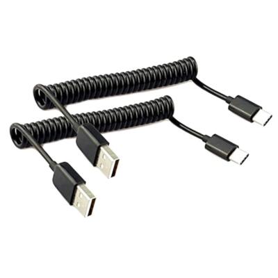 2pack Coiled Typec Usb C Cablecoiled Usb C To Usb 2.0 A Male Charger Cable For C