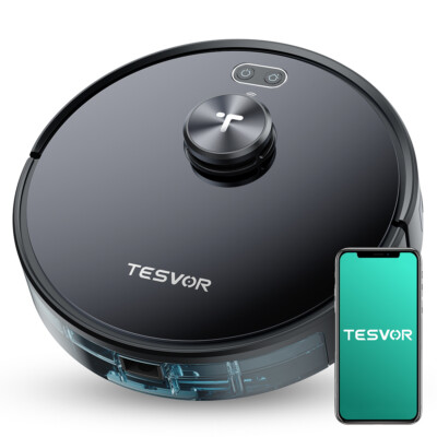 Tesvor S4 Robot Aspirador Tecnología navegación láser 22000Pa Control Remoto