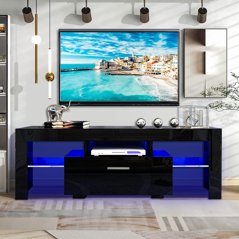 Entertainment Center With Storage Shelves Cabinet Console