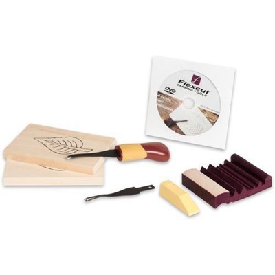Flexcut Beginner 2-Blade Craft Wood Carver Set Package 717986