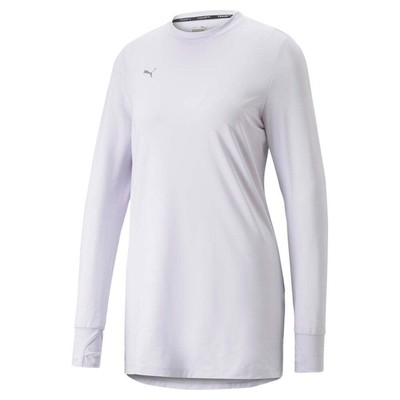 

Спортивная футболка Puma Modest Activewear с круглым вырезом и длинным рукавом женская фиолетовая Casu, Фиолетовый