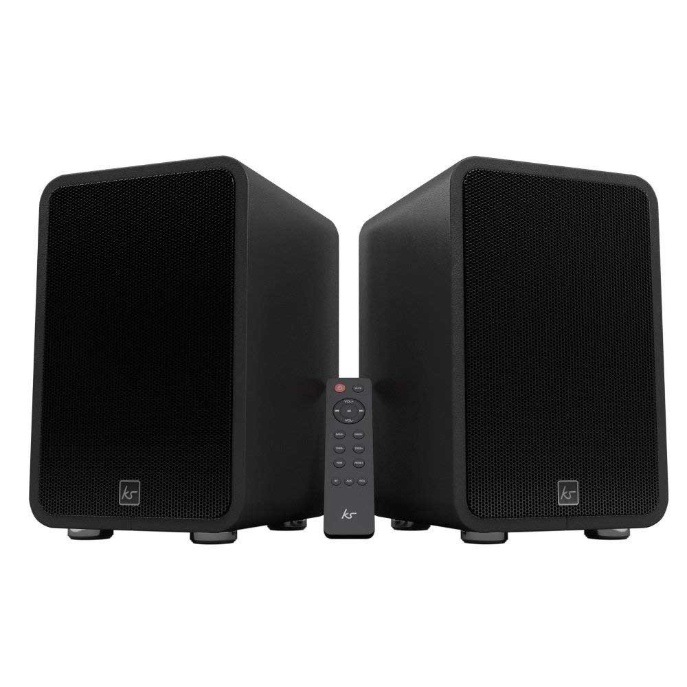 NEW KitSound Reunion Bluetooth / Wired Bookshelf Speakers in