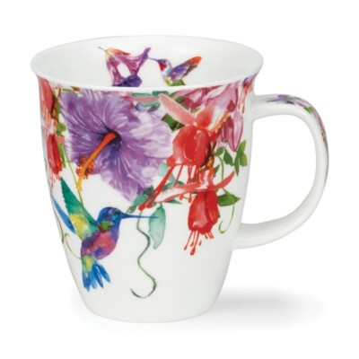 Dunoon Tasse Teetasse Hummingbirds purple Kolibri 0,4l Kaffeebecher Nevis