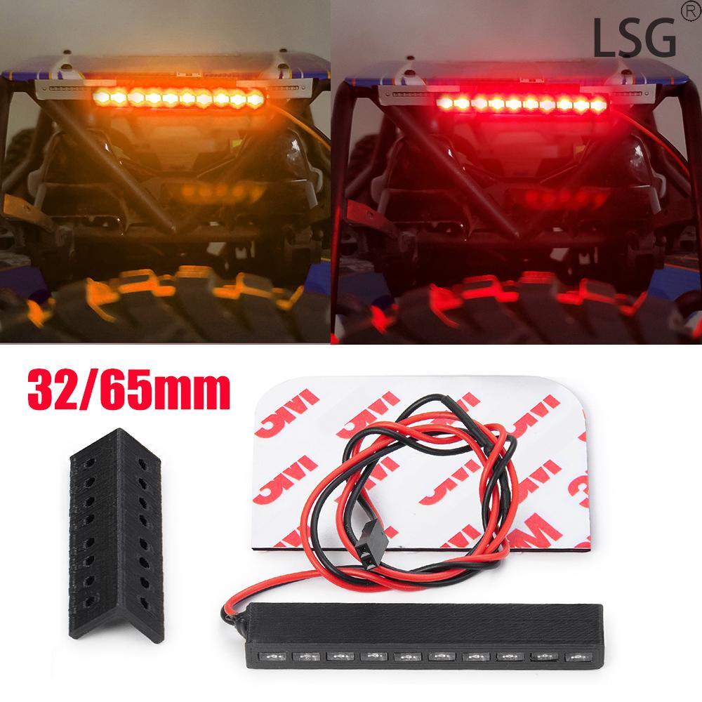 65mm/32mm Yellow /Red Bright LED Roof Lamp Strip Light Bar for 1/10 SCX10 RC Car