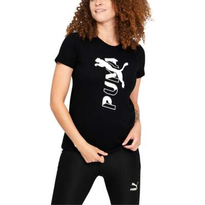 

Футболка Puma Modern Sports Graphic с круглым вырезом и коротким рукавом женская, размер  Athlet, Черный