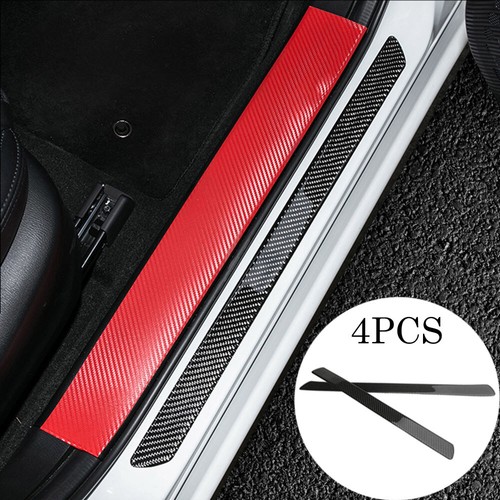 4pcs Car Scuff Plate Door Sill Cover Panel Step Protector Guard