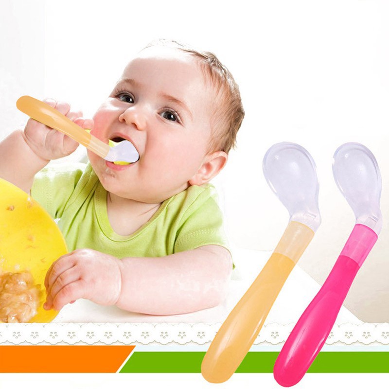 Free Infant Food Utensils Baby Feeding Spoon Toddler Tableware