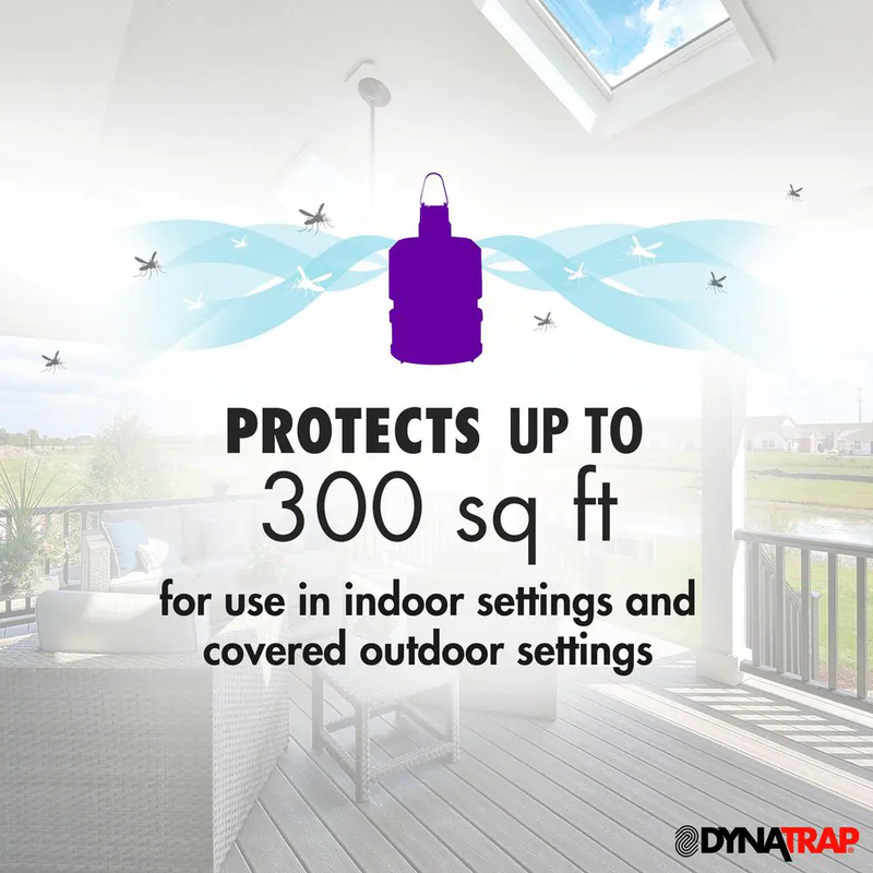 DynaTrap Ultralight UV 300 sq ft Portable Mosquito and Fly Indoor Insect Trap