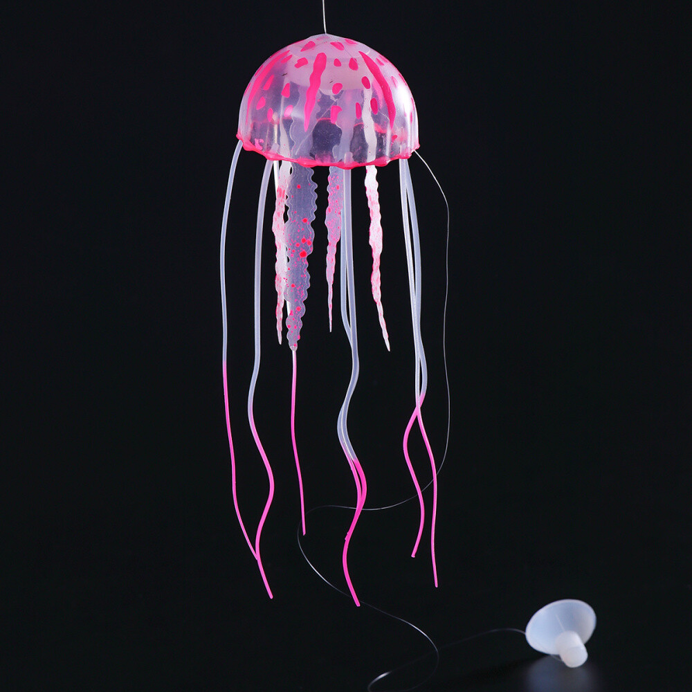 8PCS Glowing Aquarium FLOATING JELLYFISH Jelly Fish Tank Ornament For