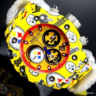 Pre-owned Invicta Nfl Reserve Subaqua Specialty Pittsburgh Steelers Hydroplated Watch