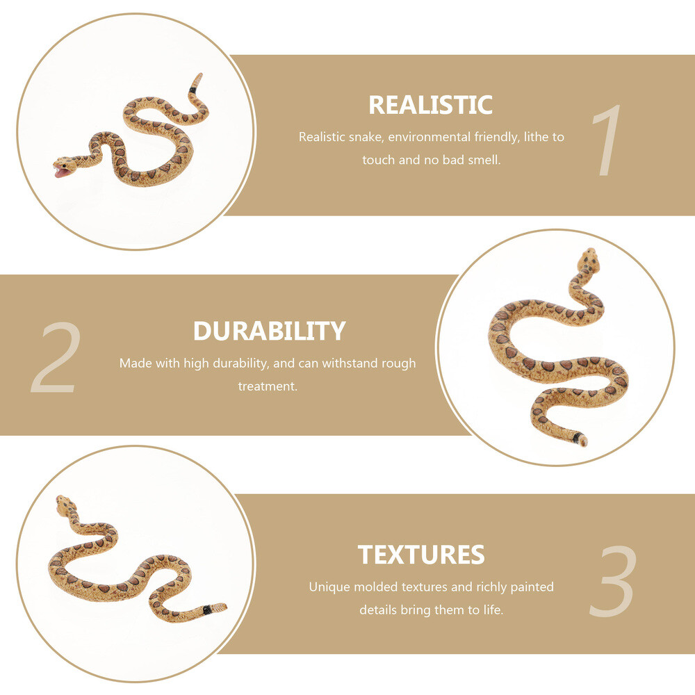 Fake Snakes for Garden Rubber Copperhead Snake Scary Snake Toy