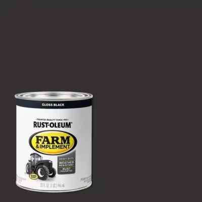 Farm Equipment Implement Paint 1QUART Black [2-Pack] Gloss Enamel