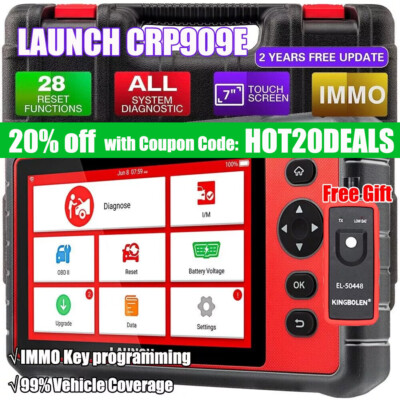 2024LAUNCH CRP909E Pro Full System Diagnostic Tool OBDII Scanner Coding TPMS