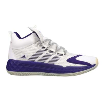 

Adidas Pro Boost Mid Basketball Мужские фиолетово-белые кроссовки Спортивная обувь FW95, Purple;white, adidas Pro Boost Mid Basketball