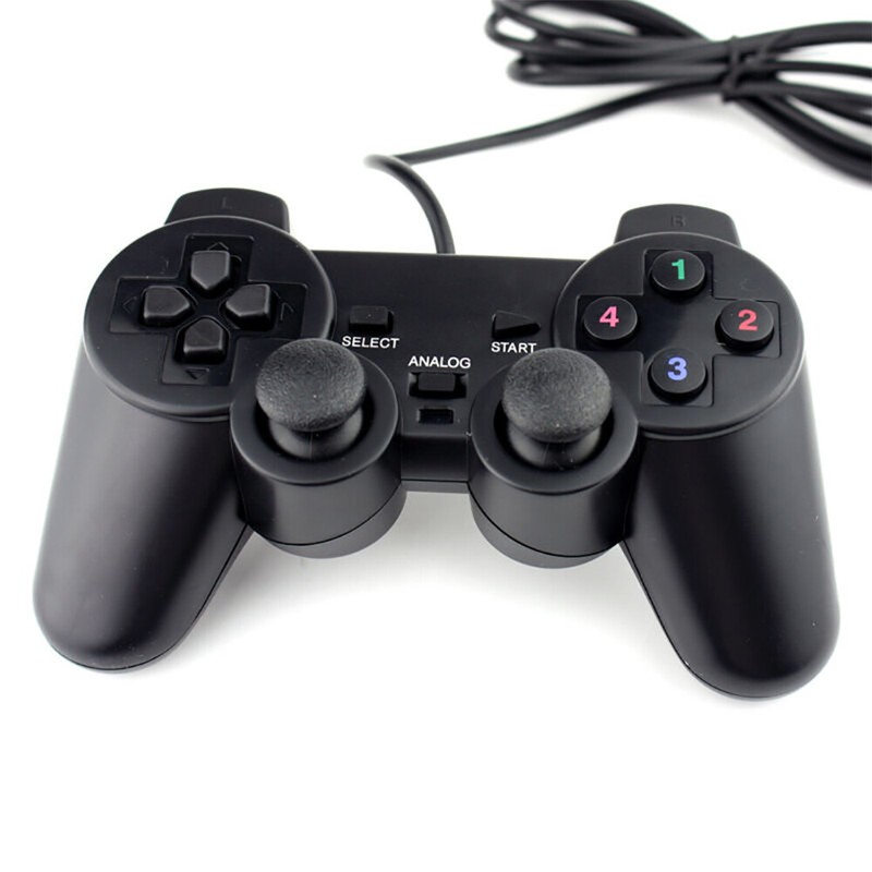USB Gamepad Controller Joypad Joystick für PC Computer, Kabel, Vibration Schwarz