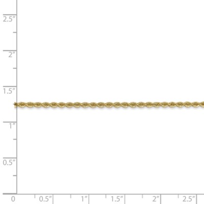 Pre-owned Skyjewelers Real 14kt Yellow Gold 20 Inch 2mm Regular Rope With Lobster Clasp Chain; 20 Inch