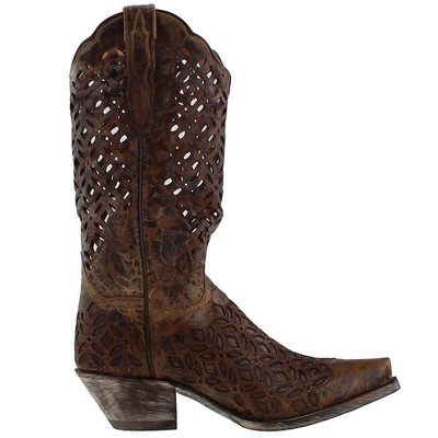 

Ботинки Dan Post PeekABoo Snip Toe Cowboy Женские модельные ботинки размера 7 B DP3761, Коричневый, Dan Post Boots PeekABoo Snip Toe Cowboy
