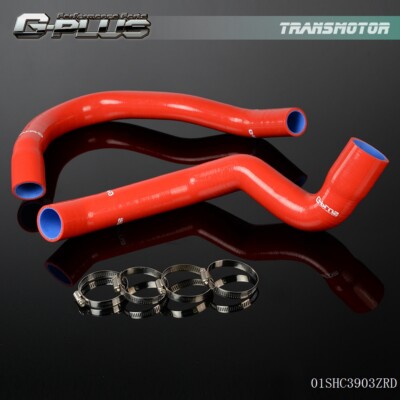 Fit For 1991-2001 Jeep Cherokee XJ 4.0 l6/ Silicone Radiator Hose Kit Red 2PCS