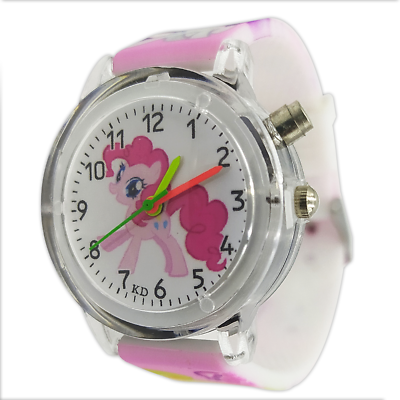 My Little Pony Light Up Pink Colour Changing Girls Kids Children Wrist Watch