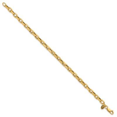 Pre-owned Diamond2deal 14k Yellow Gold Polished 4.6mm Oval Link Bracelet 8" For Women 4.59g