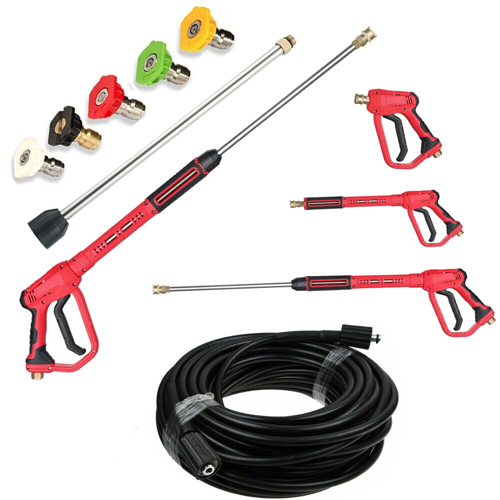 High Pressure 4000PSI car Power washer Gun Spray Wand Lance Nozzle + Hose Kit US
