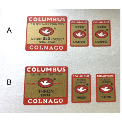 Colnago Columbus frame tubing decals per sale vintage retro cycling c