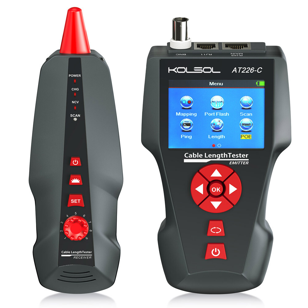 KOLSOL AT226-C NF-8601W Network Cable Tester For RJ45, RJ11, BNC, PING