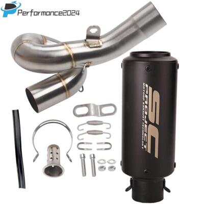 Slip for 2009-2024 Kawasaki Ninja ZX6R ZX636 Exhaust Mid Link Pipe Muffler Tips