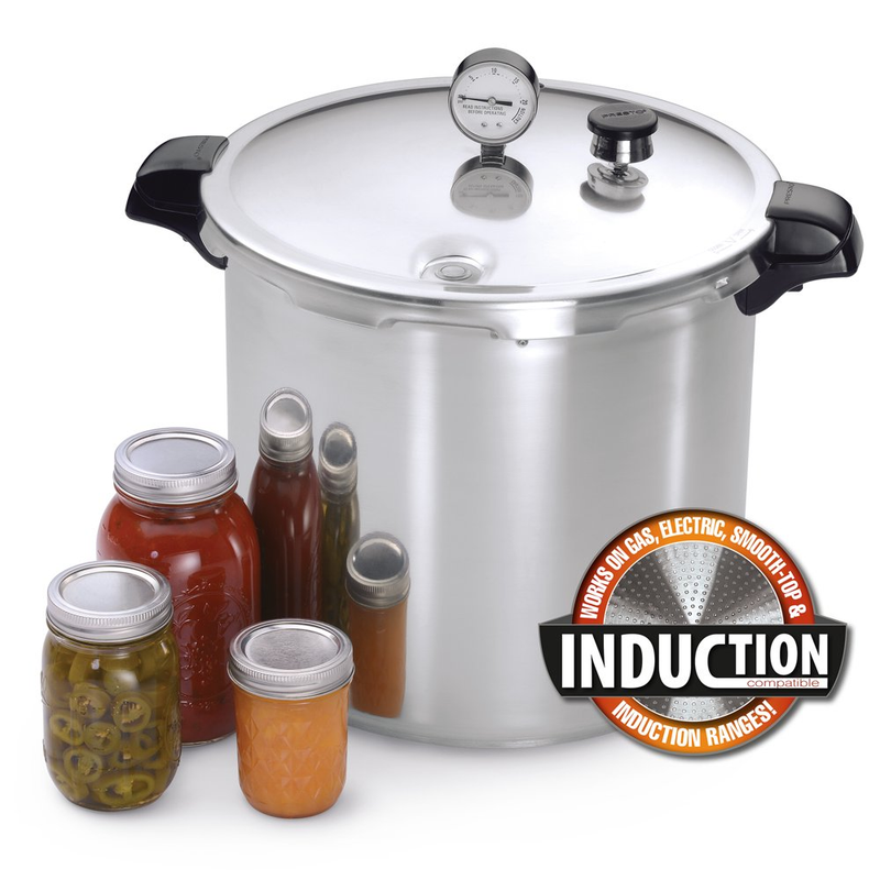 Presto 23 qt Pressure Canner- Induction Compatible- Fast Heating - USDA Approved