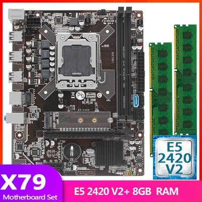 LGA 1356 X79 Motherboard with Xeon E5 2420 V2 CPU 2*4GB DDR3 ECC RAM Combo Kit 