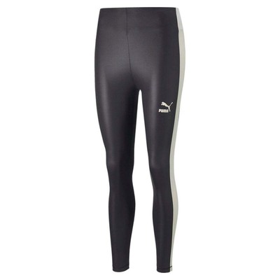 

Puma T7 Блестящие леггинсы с высокой талией Plus Womens Black Athletic Casual 53781601, Черный, Puma T7 Shiny High Waisted Leggings Plus