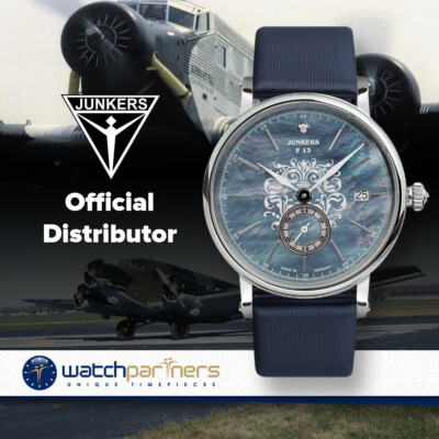 Pre-owned Junkers Expedition South America Lady Swiss Quartz Watch 36mm Blue Dial 6537-3