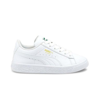 Puma Basket Classic Xxi Lace Up Youth Boys Белые кроссовки Повседневная обувь 38057001