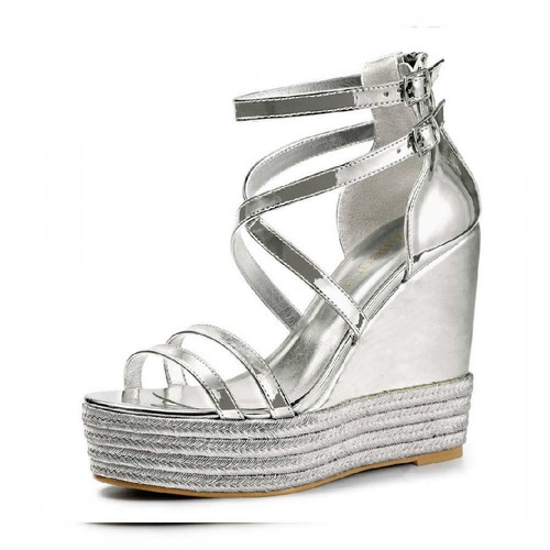 strappy platform wedges