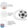 Baby Sports Ball Teething Toys,Food Grade Silicone Teether with One-Piece Pacifier Clip Holder,Shower Gift,Teething Pain Relief for 3 Months+ Boy and Girl,BPA Free,Freezer Safe. (Soccer)