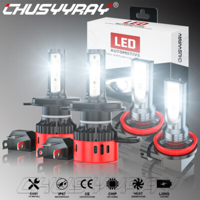 For Toyota Tundra SR5 2014-2019 C9 LED Headlight High/Low Fog Light Combo Bulbs